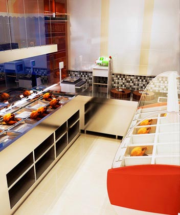 魯德膳烤雞店面空間展示